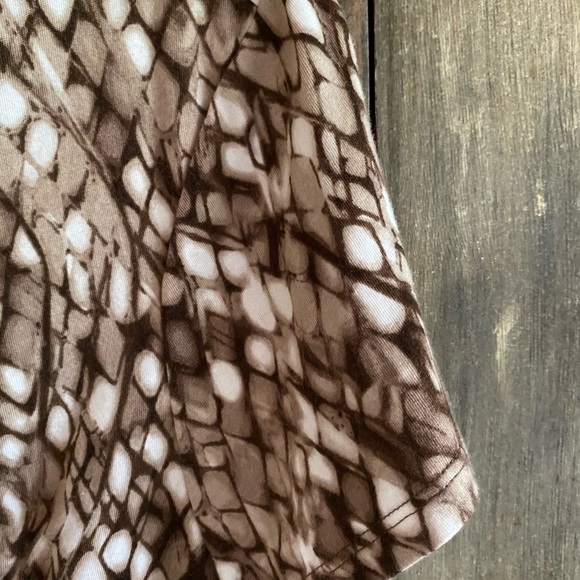 Dana Buchman blouse brown and white Large - Picture 8 of 9